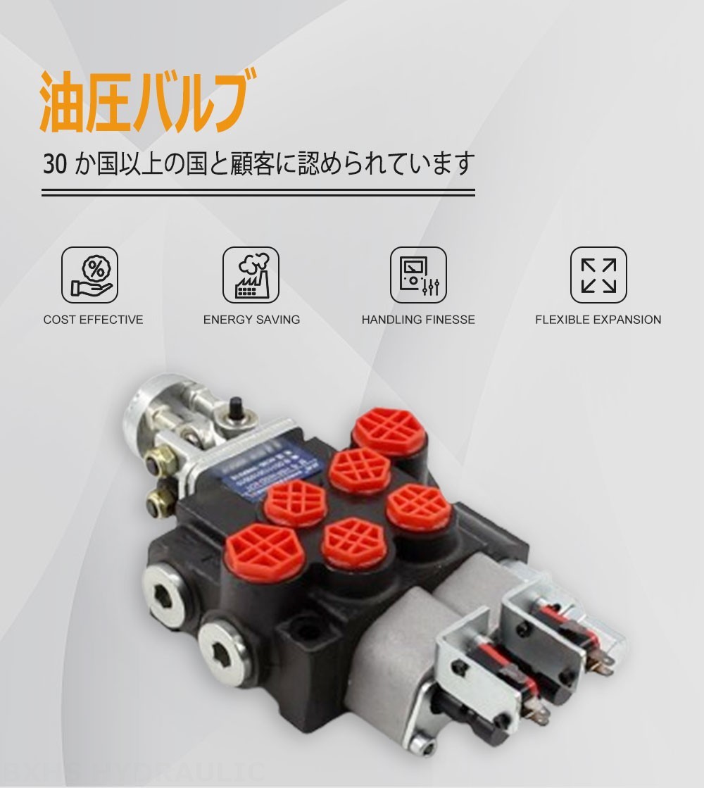 P40 Micro Switch ジョイスティック 2スプール モノブロック方向弁